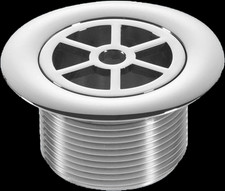 McAlpine Shower Waste Outlet / Grid,Chrome Plated on Plastic 70mm × 36mm STW70CP