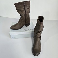 Brown Mid Calf Boots Ariane