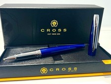 Cross ATX Translucent Blue Rollerball Pen - With Luxury Gift Box
