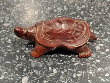 VINTAGE  CARVED WOODEN TURTLE