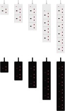 Extension Lead 2 4 6 Gang Way Plug Socket 1/2/3/5/10M Cable Electric Mains Power