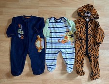 Baby Boys Clothes Bundle 3-6 Months Pyjama PJs Sleepsuit M&S George Tigger Tiger