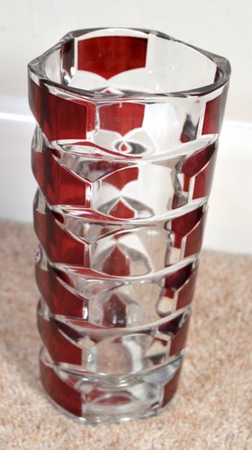Burgundy red clear 17cm tall - burgundy,