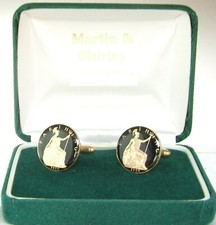 1920 farthing cufflinks made - ,