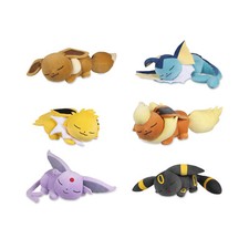 Sleeping Eevee Evolution Eeveelution Plushes Pokemon Legends Z-A Nintendo Switch