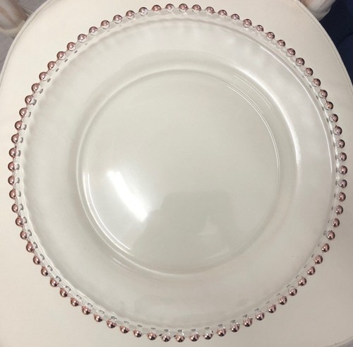Glass beaded charger - beaded, plates