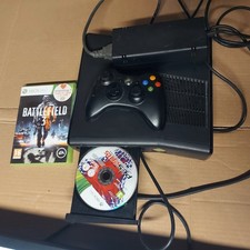 Xbox 360 Slim Console Bundle Working Cables &  Controller 250GB