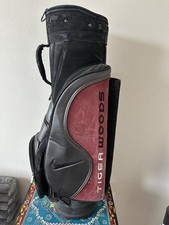 Nike Tiger Woods Embroidered Cart Golf Bag 6 Way Divider Red Black READ