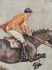 Horses Jumping Framed By J A