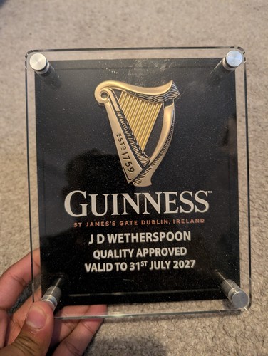 Wetherspoon guinness plack - guinness,