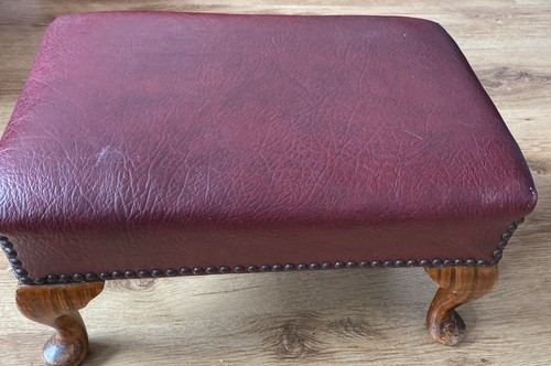 Vintage wodden with - vintage, leather
