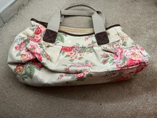 Cath Kidston Fabric Pink Floral Bag, medium carry, hand bag
