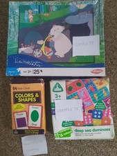 Board/cards/puzzle games for 3+ children