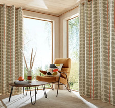 Orla Kiely Two Colour Stem Eyelet Blackout Lined Curtains W168cm x 137cm