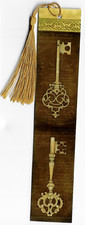Antique Victorian Golden Keys  Bookmark Special Gift x Him Her Men Women Friend