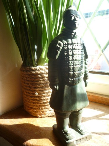Standing terracotta warrior - terracotta,