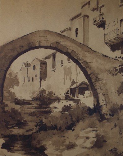 Original watercolour italian - original, 'italian