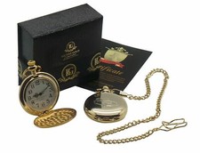 VW BEETLE GOLD POCKET WATCH