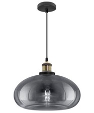 Vintage Smoked Glass Shade