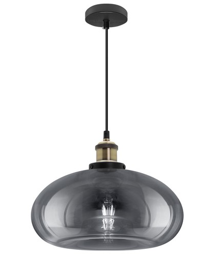 Vintage smoked glass shade - vintage,
