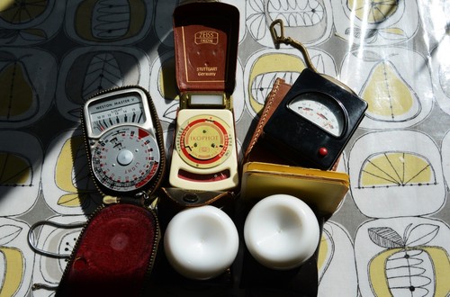 Vintage camera light - vintage, meters