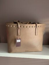 Carvela Large Taupe Studded Detailed Shopper Bag With Detachable Purse - New