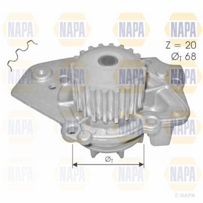 Napa water pump for peugeot - napa,