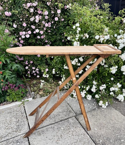 Vintage wooden ironing - vintage,