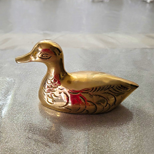 Brass duck ornament - brass,
