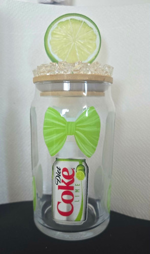 Coca cola glass with lid - glass,
