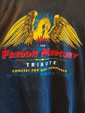 1992 Freddie Mercury Tribute Concert Wembley Aids Awareness T Shirt Black Large