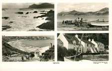 RPPC Vintage Postcard c1950s Nefyn Wales R J Jones Coastal Views