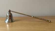 Vintage Candle Snuffer with Hinged Head.  Made from Brass with plating.  16cm