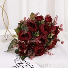 9 Heads Silk Peony Artificial