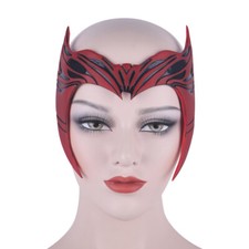 Cosplay Wanda Vision Scarlet Witch Crown Headpiece Women Helmet Mask Props PVC