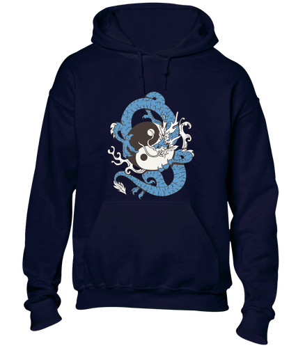 Japanese water dragon hoody - water,