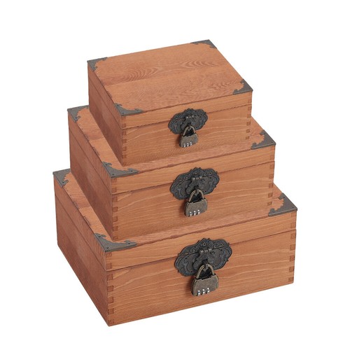 Vintage wooden storage box - wooden,
