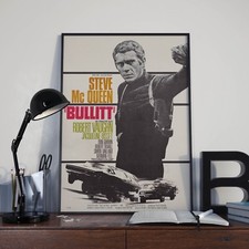 Bullitt Steve Mcqueen Movie Film Poster Print Picture A3 A4 Bullit