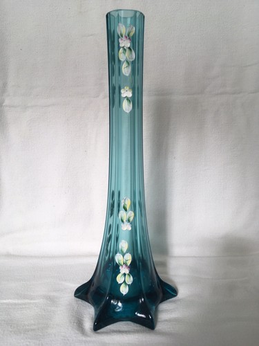 Bohemia art glass tall fluted - art,
