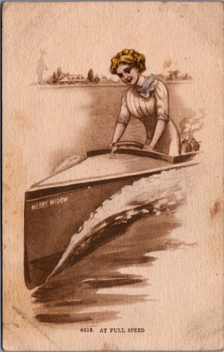 Vintage merry widow speed boat - merry,