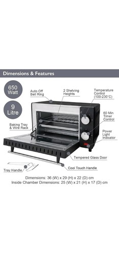 650w electric oven grill - 650w,