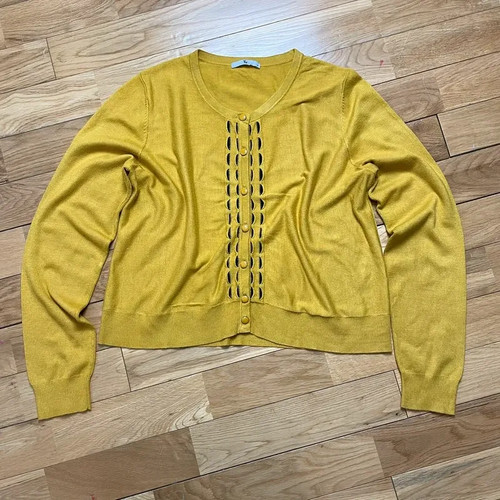 Mustard yellow cardigan - mustard,