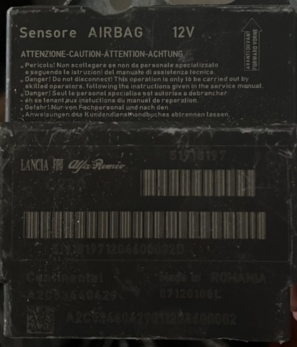 Airbag control unit for - airbag,