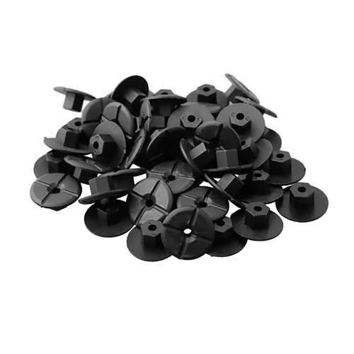 50x 4mm plastic - unthreaded, nut
