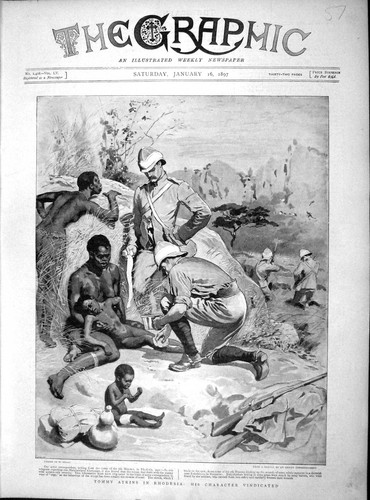 Old antique print 1897 - old,