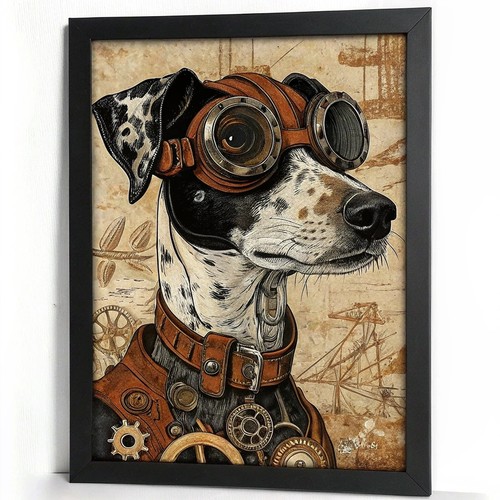 Dog steampunk vintage wall - dog,