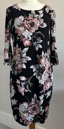 Frank lyman black floral dress - lyman, black/floral