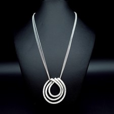 Oliver Weber necklace triple strand Swarovski crystal statement necklace