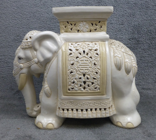 Large white ceramic - large, elephant