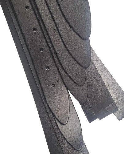 Pair black leather belt - of,
